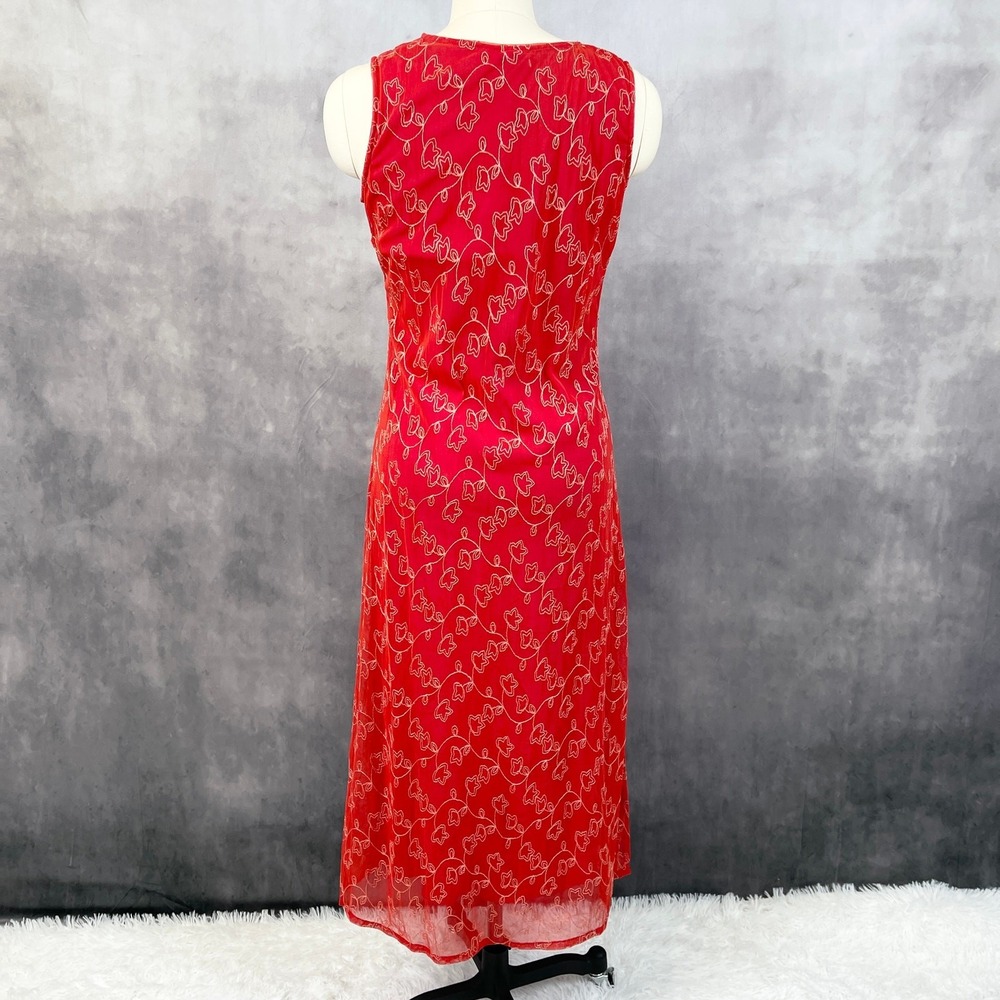Y2K Womens Ethereal Mesh Dress Medium Cottage Fairy Grunge Artsy Glam HOCO - Picture 4 of 12